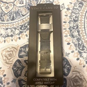 Vince Camuto nylon leather blue Apple Watch compatible belts 42/44/45mm